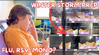 FLU? RSV? MONO? | SICK DAY + WINTER  STORM PREP | Family 5 Vlogs