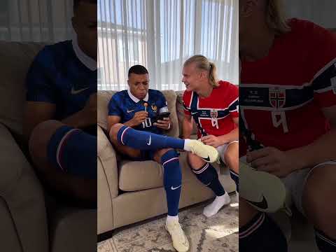 Haaland's prank!!! #football #haaland #funny #mbappe