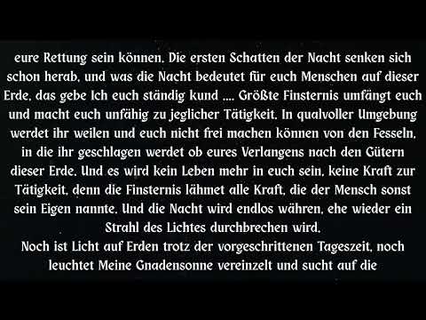 LETZTE STUNDE .... EINBRUCH DER NACHT .... LICHTTRÄGER ....