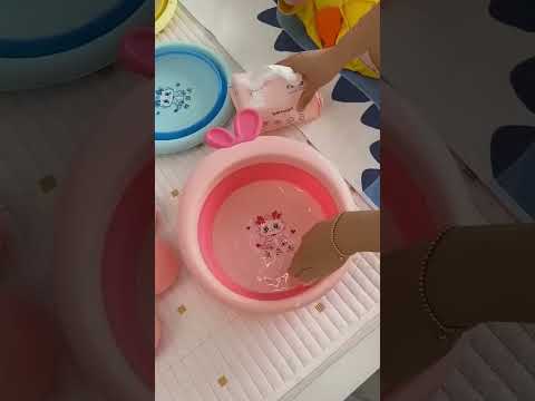Baby specific folding basin! Unhygienic sharing with adults, label differentiation #tricycle