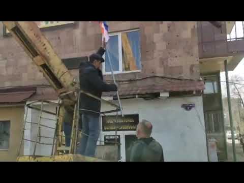 Չարենցավանում ևս տեղադրվեց Արցախի դրոշը