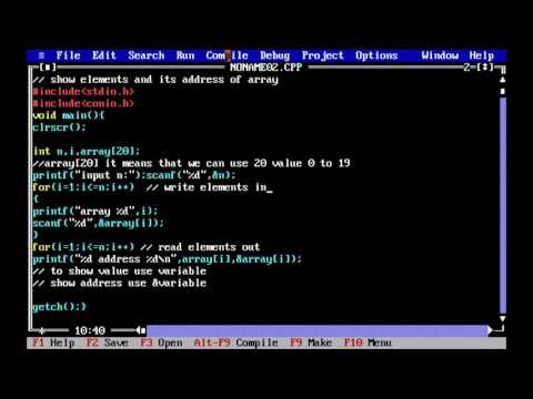 89. c programing language // show elements and address of array