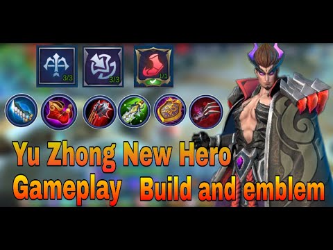 Yu Zhong New Hero Gameplay.. Black dragon Build and Emblem Mobile legend bang bang. Yu Zhong MLBB