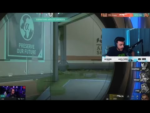 Tarik's reaction to PRX Winning a 2v4 vs OpTic Yay 3k -  VCT Masters Copenhagen Map 3 Fracture