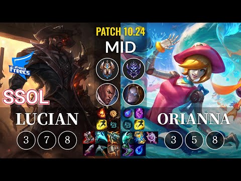 AF SSol Lucian vs Orianna Mid - KR Patch 10.24
