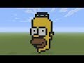 Minecraft Pixel Art Homer Simpson Head