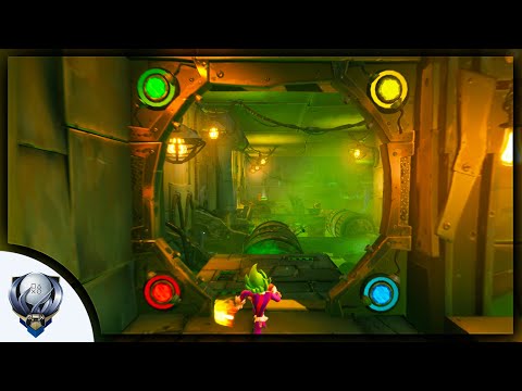 Crash Bandicoot 4 - How Beat the Color Gem Gauntlet - Secret Door in Toxic Tunnels