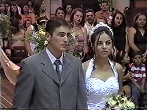 Casamento de Luciano (Cica) e Aline, na igreja Matriz de Santa Terezinha - PE, em Fevereiro de 2001.