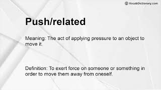 Push/related Meaning