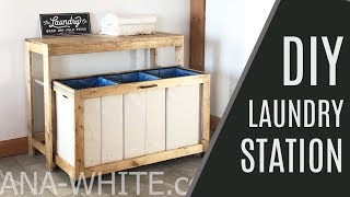 DIY: Space Saving Laundry Station