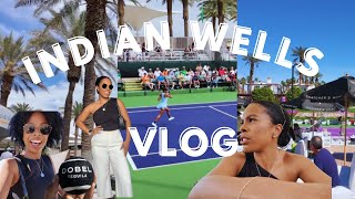 Indian Wells Vlog 🎾(Desert Smash, estate party, Coco Gauff practice, trader joe's haul, bts content)