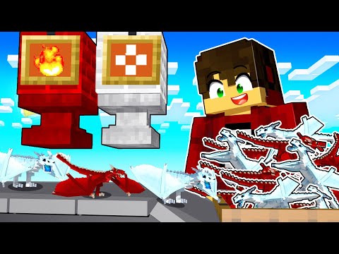 I CREATED A FACTORY OF LEGENDARY FIRE AND ICE DRAGONS in MINECRAFT ✭ Guihh ✭