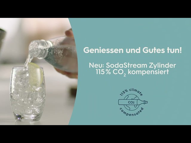 Video teaser for Geniessen und Gutes tun! - 115% CO2 kompensierte SodaStream Zylinder