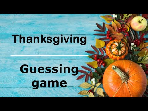 Video: Thanksgiving vocabulary game. What is it?