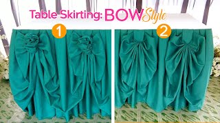 2 Ways to Make BOW Style Table Skirting