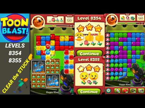 Toon Blast Levels 8354 8355 ✨🏃🦖