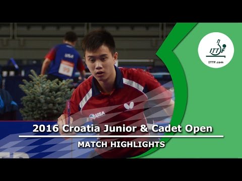 2016 Croatia Junior & Cadet Open Highlights: Liu Victor vs Patrik Juhasz (1/2)
