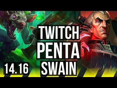 TWITCH & Senna vs SWAIN & Taric (ADC) | Penta, Legendary, 22/5/5 | NA Master | 14.16