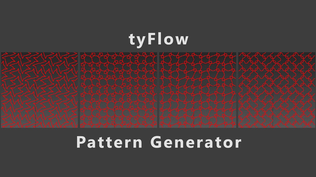 tyFlow pattern generator, with scena.