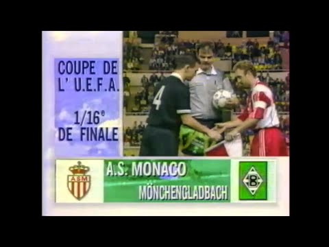 Début AS Monaco vs Borussia VfL Mönchengladbach 1/16 de Finale UEFA Cup C3 1996/1997 Football TF1