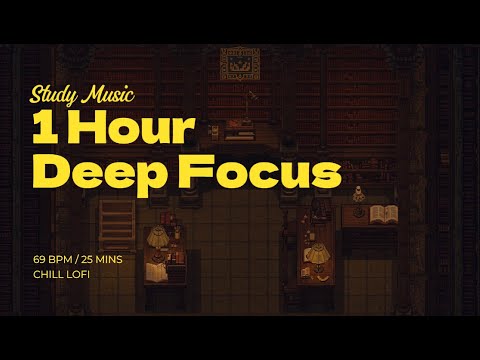Study Music - 1 Hour Ancient Library Lofi | 69 BPM Deep Focus