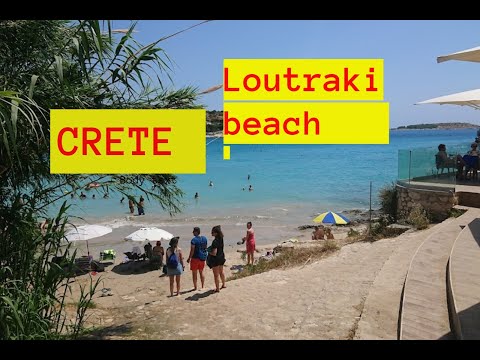 Loutraki beach near Chania in Crete , GREECE #2021