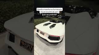 OS CARROS NO RESTAURANTE NOS ESTADOS UNIDOS 🇺🇸 #lambo #lambogini #aventador #svj #sto #mclaren