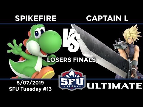 SFU Ultimate #13: Losers Finals - Spikefire (Mario, Yoshi) vs TGS|Captain L (Cloud)