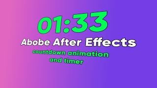 How to create countdown animation and timer -abobe after effects