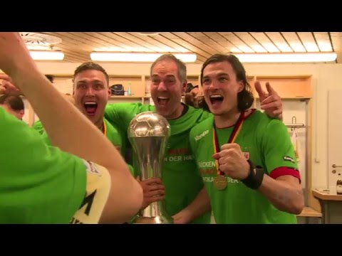 Die SCM-Siegerparty nach dem DHB-Pokalfinale