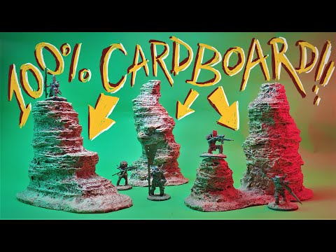 How To Make ROCKS Only Using CARDBOARD For Wargaming