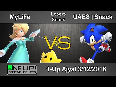 1-Up Ajyal 2016 - MyLiFe (Rosalina) VS Snack (Sonic) - Losers Semis