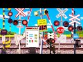 Railroad Crossing That Competes In Barrier Descent Speed