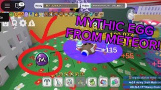 [MYTHIC EGG!!] Getting mythic Egg from meteors. | Roblox Bee Swarm Simulator 