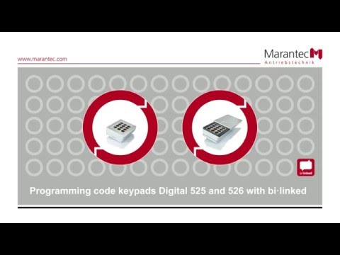 Marantec | Programming code keypads Digital 525 and 526 with bi·linked