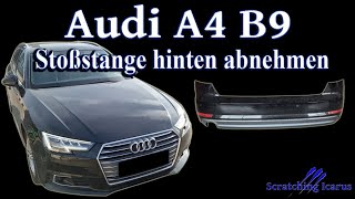 Audi A4 B9, Stoßstange hinten abbauen - Tutorial