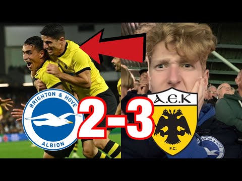 BRIGHTON 2-3 AEK ATHENS | CRAZY ATMOSPHERE, BRIGHTON’S EUROPEAN DEBUT!