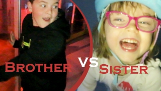 Brother vs Sister Roller Skating Challenge! | Crazy8Family