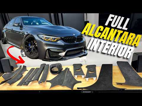 INSTALLING A FULL Alcantara Interior On My F80 M3!!!