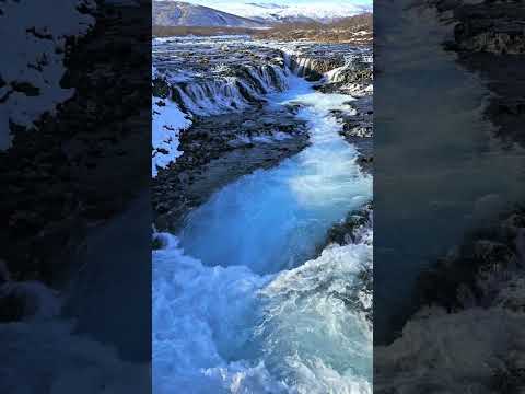冰島🇮🇸Br&uacute;arfoss藍色秘境瀑布#iceland#冰島#bruarfoss#瀑布#waterfall#icelandtrip#icelandtrave