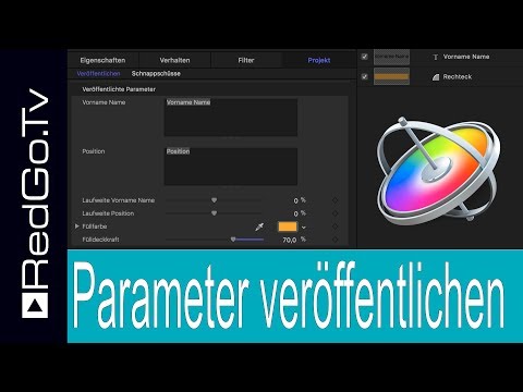 Apple Motion Parameter veröffentlichen für FCPX (wie ein PLUGIN)