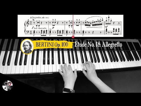 BERTINI Op. 100 Etude No. 18: Allegretto | Piano Sheet Music