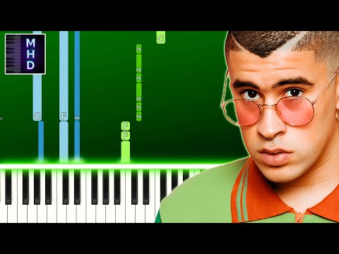 Bad Bunny - BYE ME FUI (Piano Tutorial Easy)