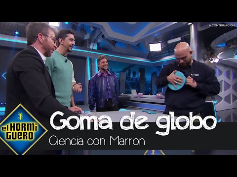 Marron recrea uno de los choques más elásticos que hay con una goma de un globo - El Hormiguero