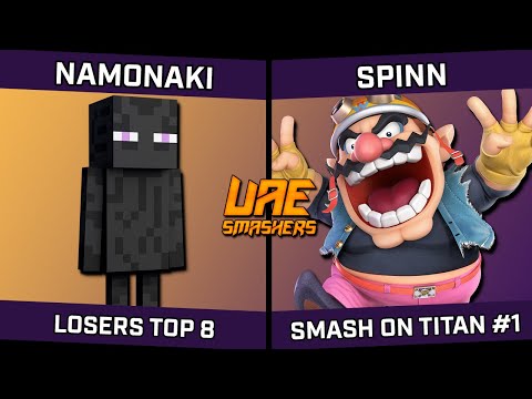 Namonaki (Steve) vs Spinn (Wario/Pokemon Trainer) - Smash on Titan #1