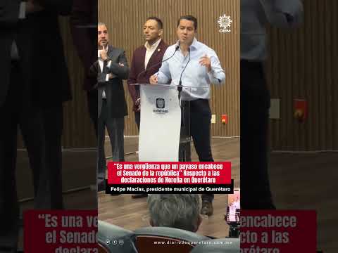 "It's a disgrace that a clown heads the Senate": Felifer Macías responds to Noroña