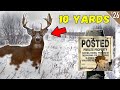 BIG Buck At 10 Yards Bow Hunting Single Digit Temps