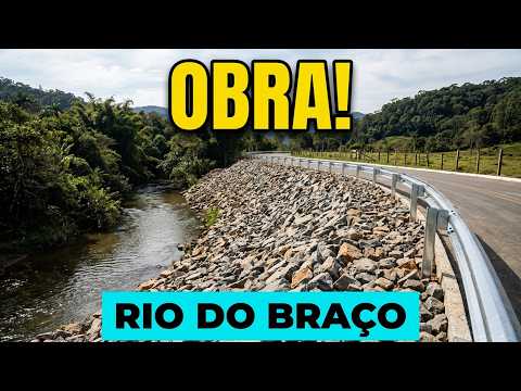 Obra De Enrrocamento E Proteção Metálica Concluída No Rio Do Braço - São João Batista/SC