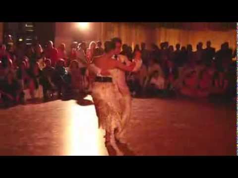  Roxana Suarez  and  Sebastian Achaval  are  dancing  to  the  tango  "  Una Noche De Garufa  "