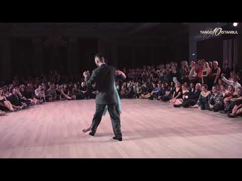  Javier Rodriguez  and  Fatima Vitale  are  dancing  to  the  tango  "  Mato y voy  "  by  Osvaldo Pugliese  at  TanGO TO Istanbul  in  2018